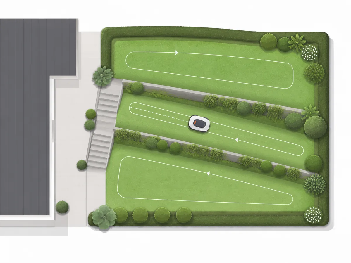 Illustration terrain en pente et terrasses