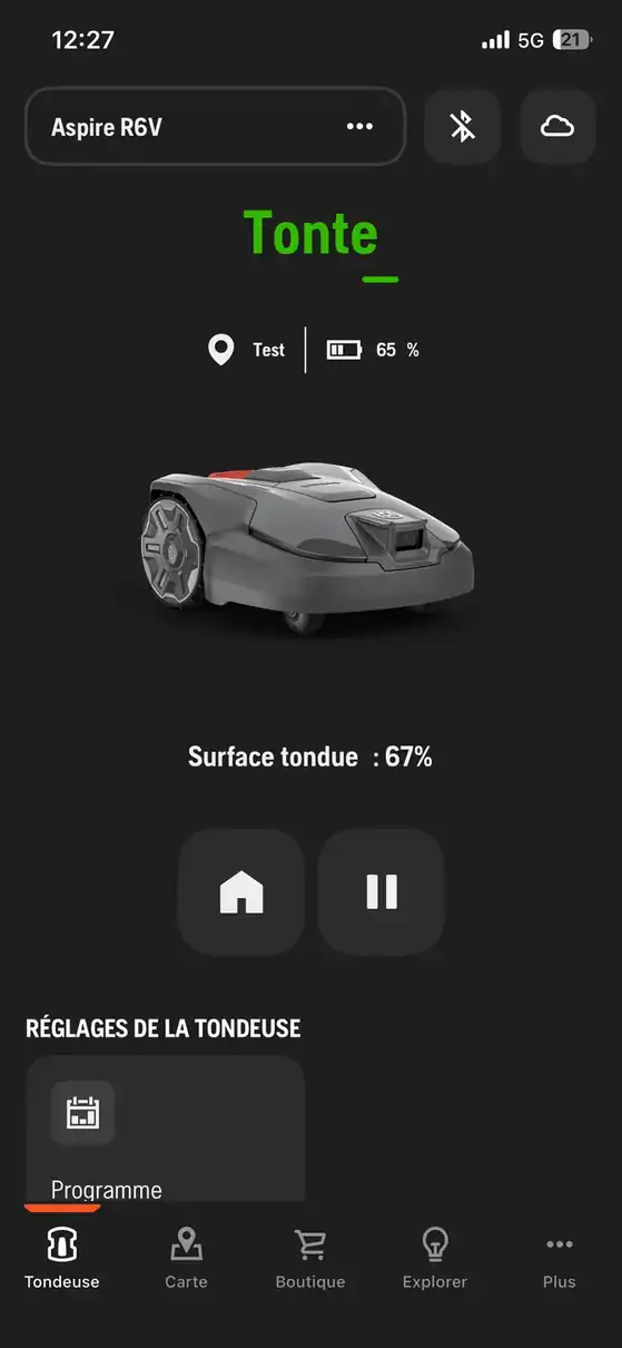 Premier essai R6V à une heure : 65 % de batterie et 67 % de progression