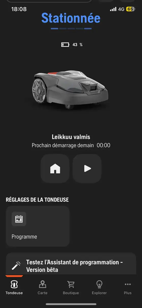 Deuxième essai R6V stationné à 43 % sans état En charge